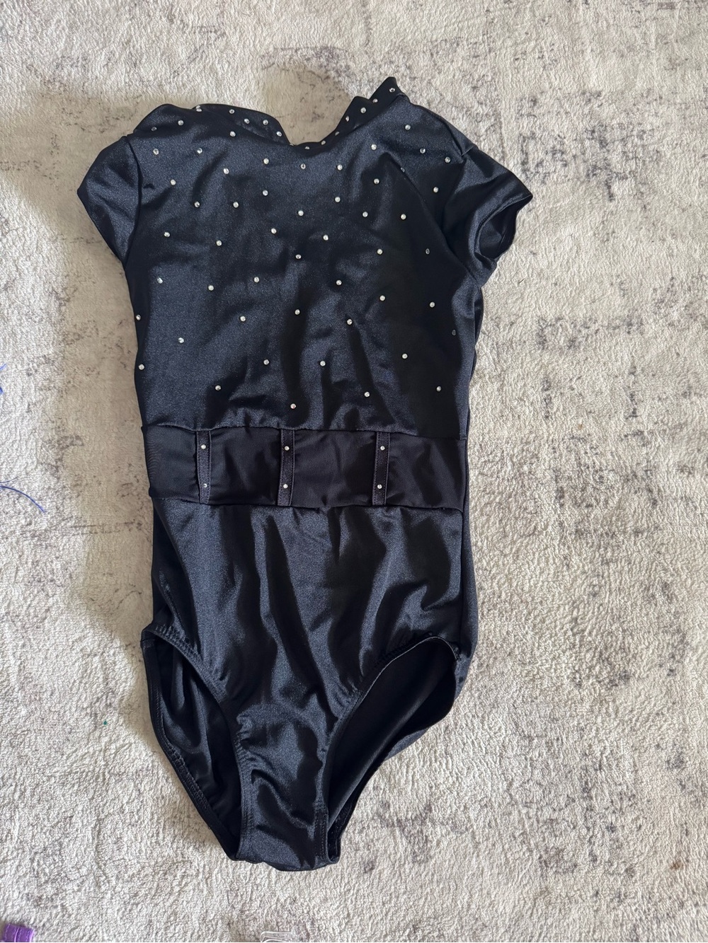 Weissman Girls' Sparkle Dance Leotard Black - MC